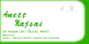 anett majsai business card